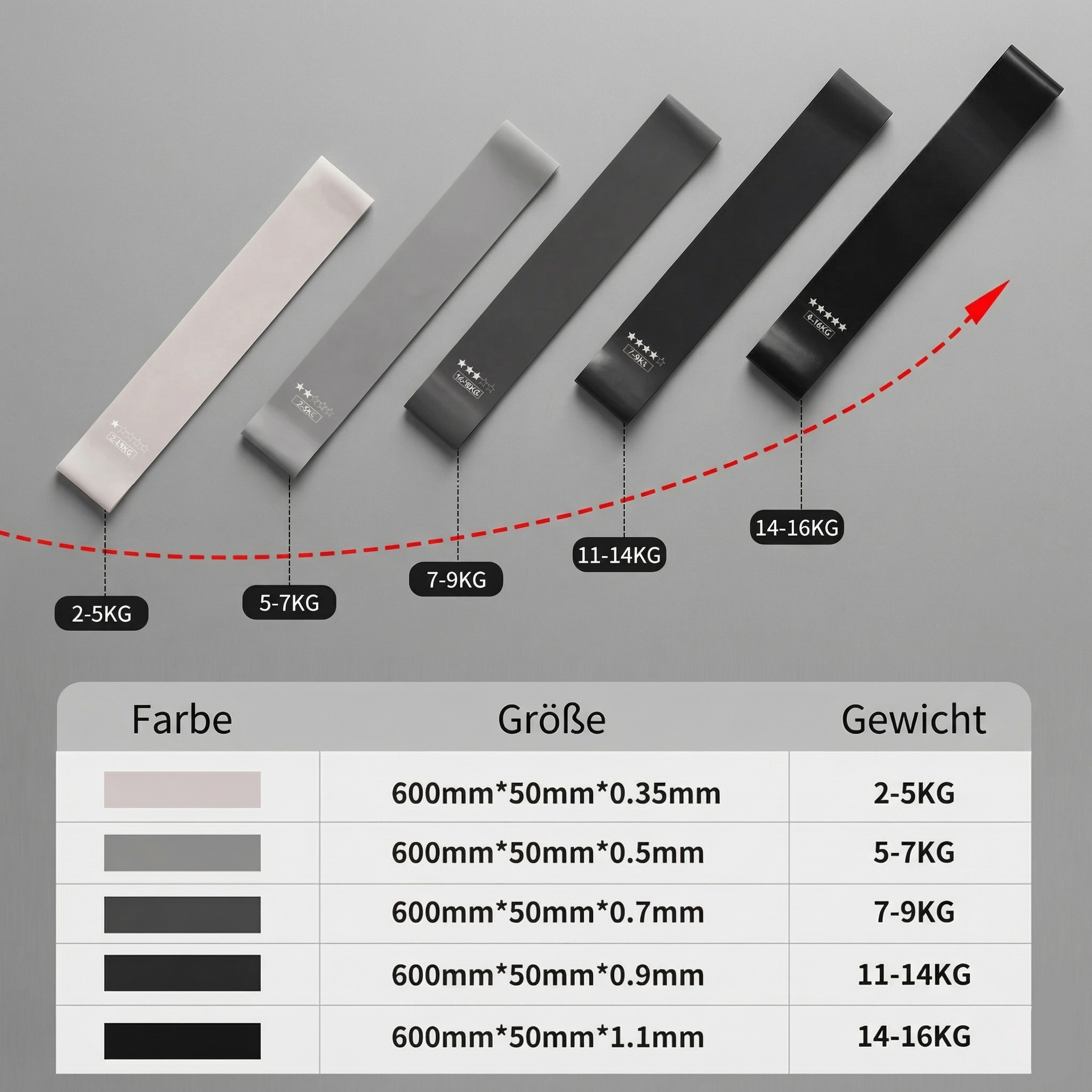 5er Set Widerstandsbänder
